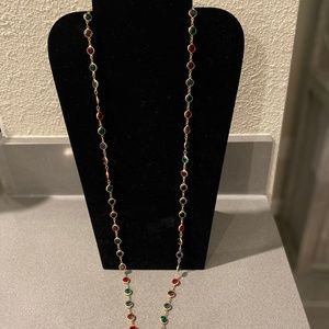 Napier gold toned multi colored stone necklace